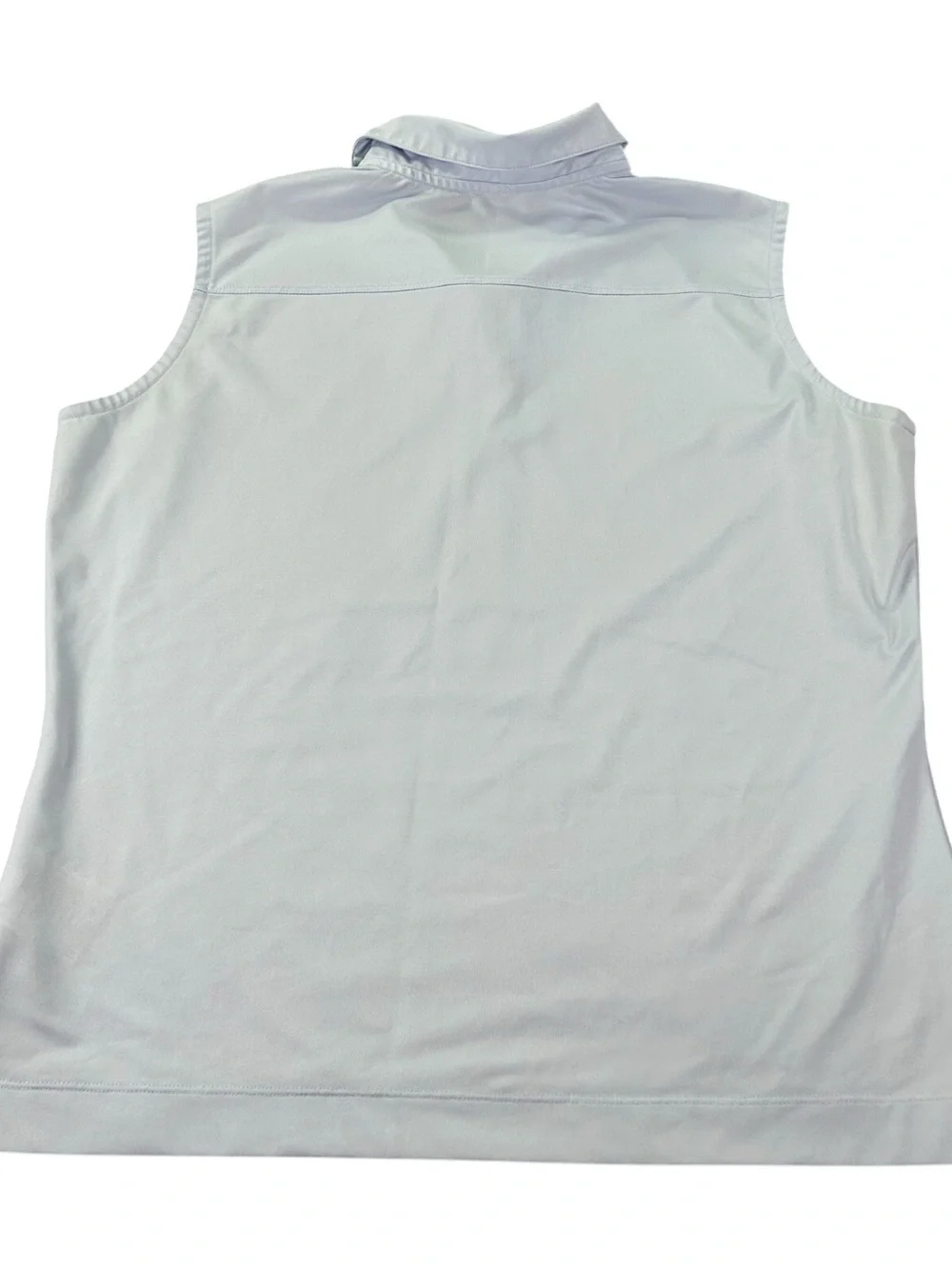 Nike Golf FitDry Polo Women’s L Vintage Y2K Sleeveless Ice Blue Striped 288476